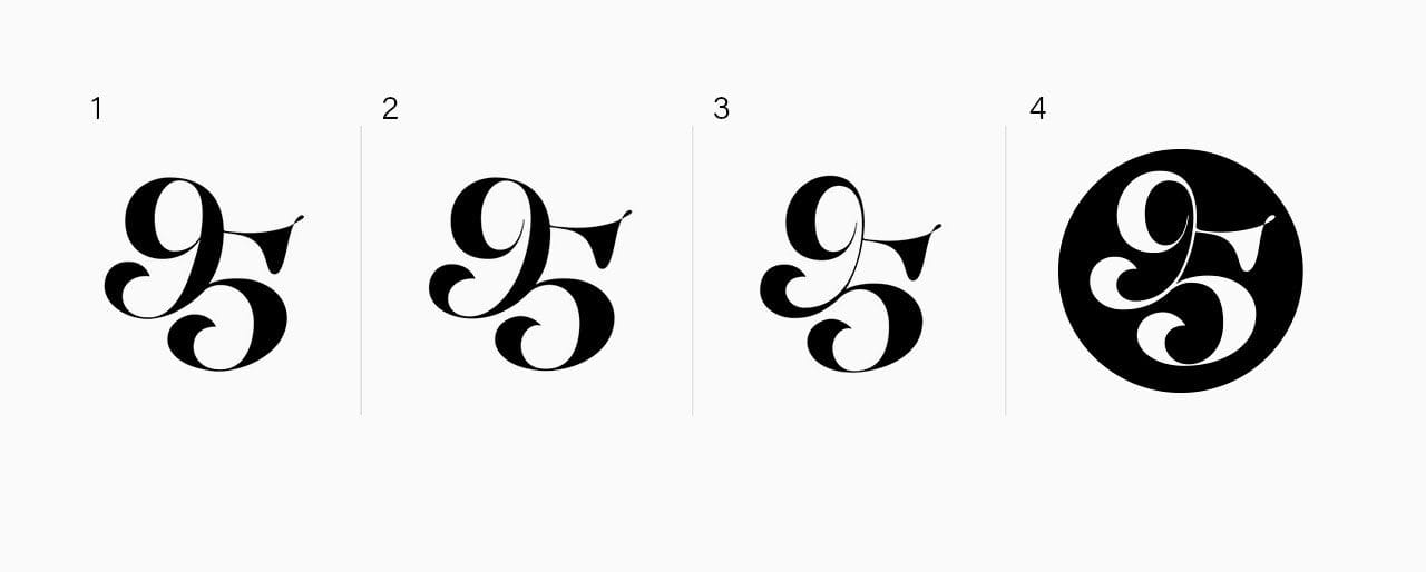 Early stages leading to the final wordmark