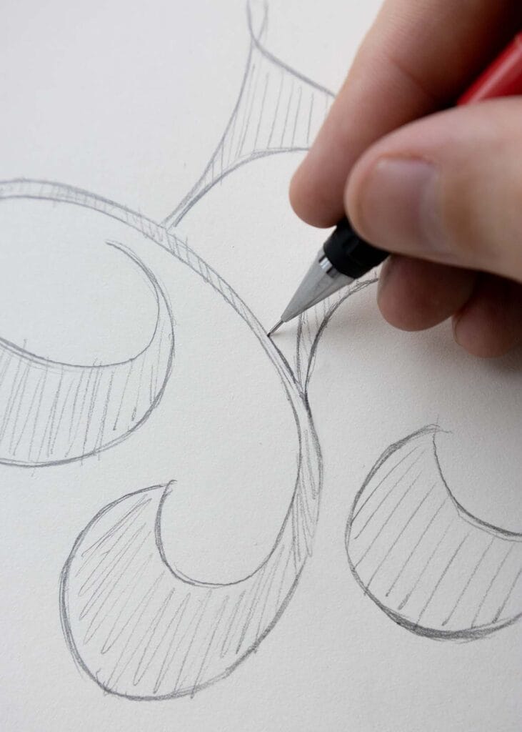 Refining the final sketch