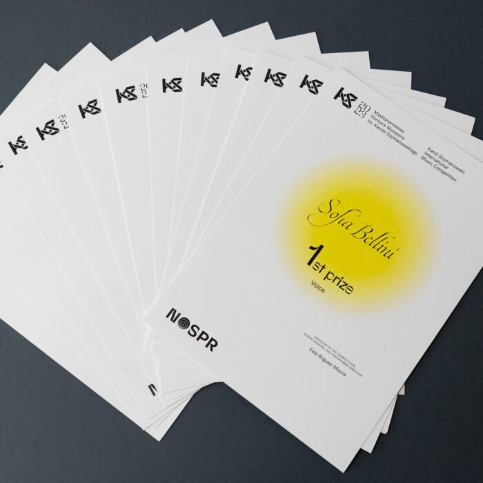 Award diplomas calligraphy for NOSPR
