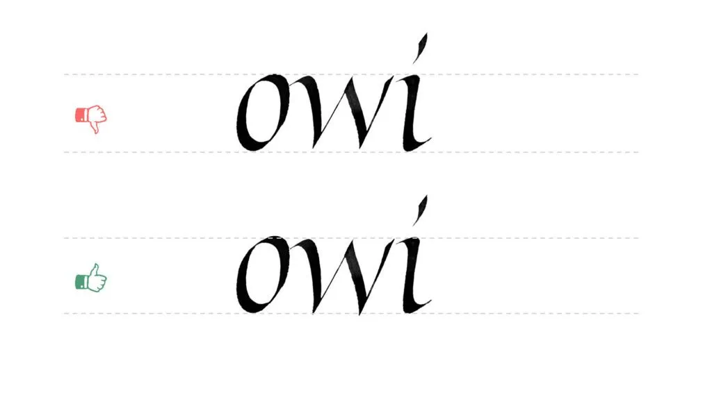troubleshooting the problems with "w" by introducing the undershoot